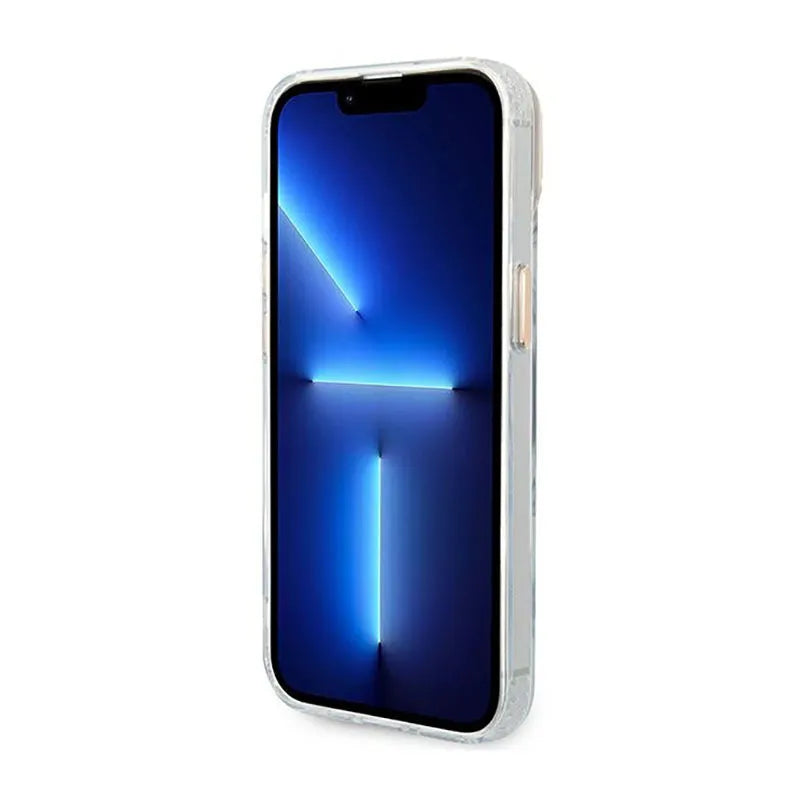 Guess Metal Outline MagSafe – dėklas iPhone 14 (skaidrus)