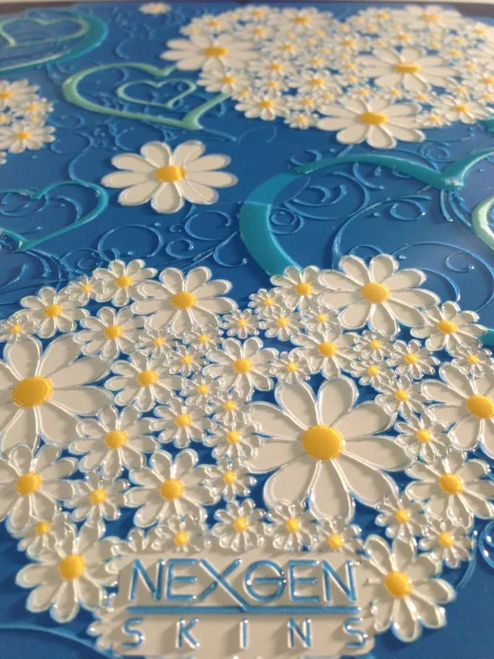Nexgen 3D efekto lipdukai skirti iPad 2/3/4 (Hearts and Daisies 3D)