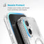 Speck Presidio Perfect-Clear Grip ClickLock & MagSafe – dėklas iPhone 16 Plus (skaidrus / chromuota apdaila / Serene Silver)