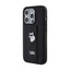 Karl Lagerfeld Gripstand Saffiano Choupette Pins – dėklas iPhone 14 Pro (juodas)