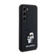 Karl Lagerfeld Silicone Karl & Choupette Metal Pin – dėklas Samsung Galaxy S24 (juodas)