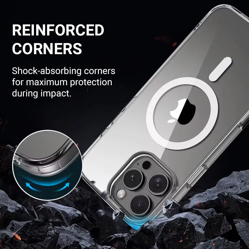 Crong Clear MAG Cover - iPhone 16 MagSafe dėklas (skaidrus)
