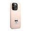 Karl Lagerfeld Choupette Body - dėklas Apple iPhone 14 Pro Max (šviesiai rožinis)
