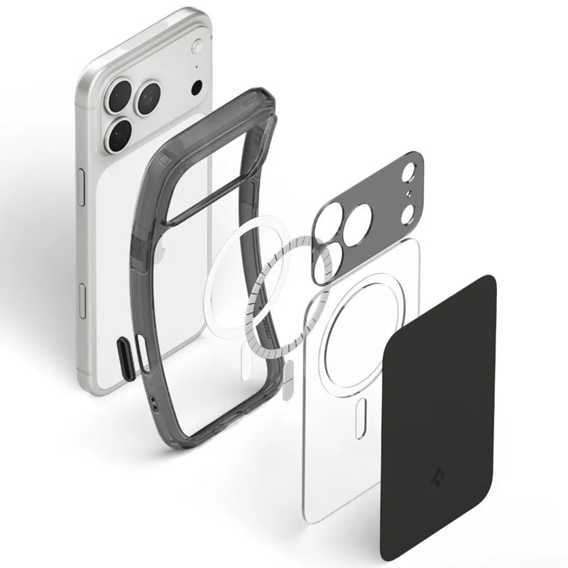 Spigen Ultra Hybrid T Mag MagSafe – dėklas, skirtas iPhone 18 Pro / 17 Pro (matinė juoda)