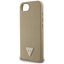 Guess Grained Triangle MagSafe – dėklas iPhone 16e telefonui (rudas)