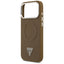 Guess Triangle Logo MagSafe – Dėklas iPhone 17 Pro Max (ruda)