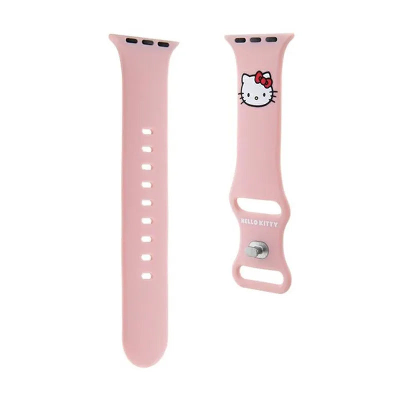Hello Kitty Silicone Kitty Head – apyrankė skirta Apple Watch 38/40/41 mm (rožinė)