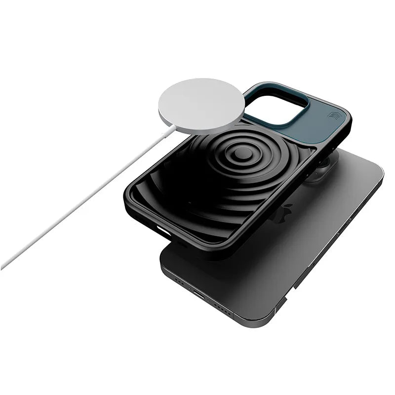 STM Reawaken Ripple MagSafe – Dėklas skirtas iPhone 15 (Juoda / Atlanto spalva)