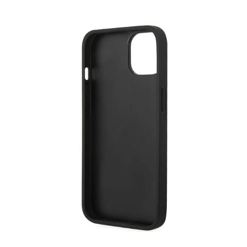 US Polo Assn Leather Stitch – dėklas iPhone 14 (tamsiai mėlynas)