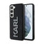 Karl Lagerfeld 3D Rubber Glitter Logo – dėklas Samsung Galaxy S23+ (juodas)