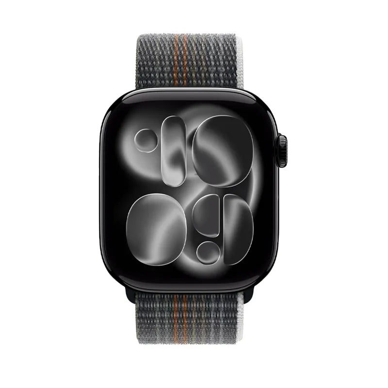Crong Nylon – sportinė apyrankė, skirta Apple Watch 44/45/46/49 mm (Midnight Run)
