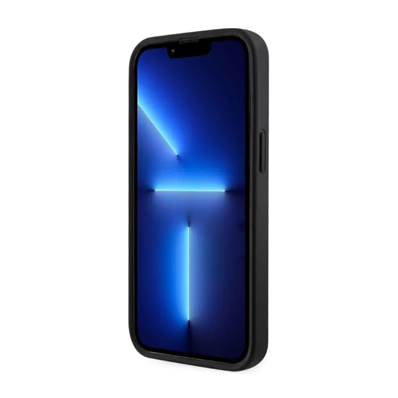 Guess GCube Stripes MagSafe – dėklas iPhone 14 Plus telefonui (juodas)