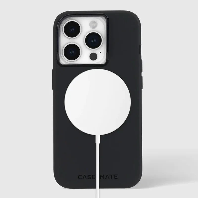 Case-Mate Silicone MagSafe – Dėklas iPhone 15 Pro (Juodas)