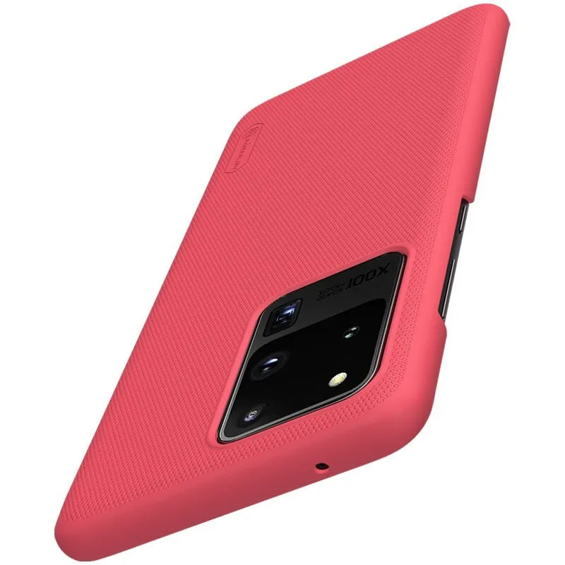 Nillkin Super Frosted Shield – dėklas Samsung Galaxy S20 Ultra (ryškiai raudonas)