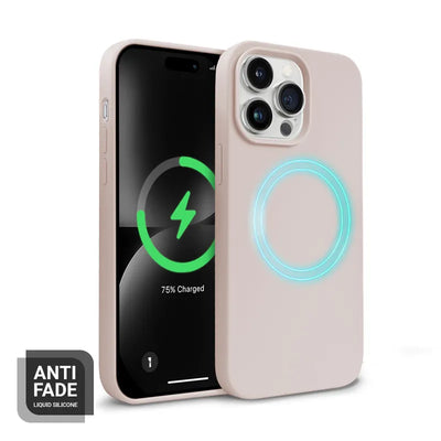 „Crong Color Cover Magnetic“ dėklas, skirtas „iPhone 14 Pro“ (smėlio rožinė)