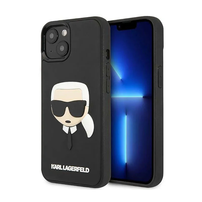Karl Lagerfeld 3D Rubber Karl's Head - Dėklas iPhone 14 Plus (juodas)