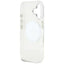 Guess IML Metal Colored Circle Classic Logo MagSafe – dėklas iPhone 16 (baltas)