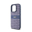 DKNY Leather Mono Stripe & Metal Logo – dėklas iPhone 15 Pro (mėlynas)
