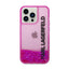 „Karl Lagerfeld Liquid Glitter Translucent Elongated Logo“ dėklas – dėklas, skirtas „iPhone 14 Pro Max“ (rožinis)
