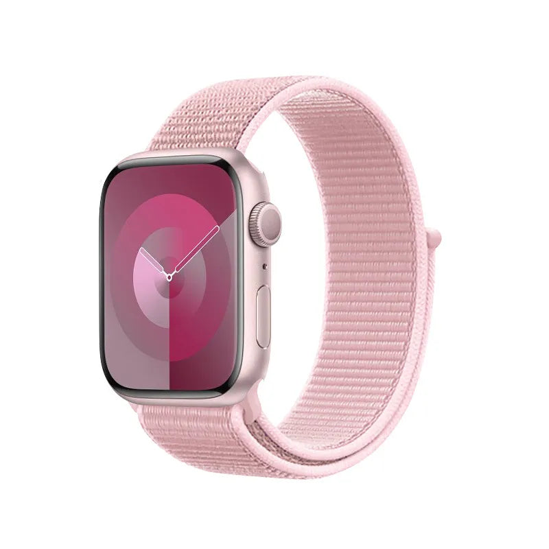 Crong Nylon - sportinis dirželis Apple Watch 38/40/41/42 mm (pudros rožinė)