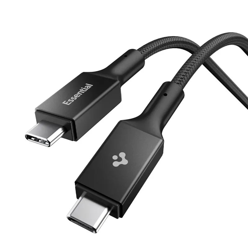 „Spigen EB10010CC Essential“ – USB-C į USB-C PD laidas, 100 W, 1 m (juodas)