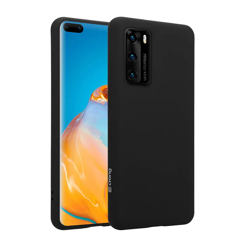 Crong Color Cover - dėklas Huawei P40 (juodas)