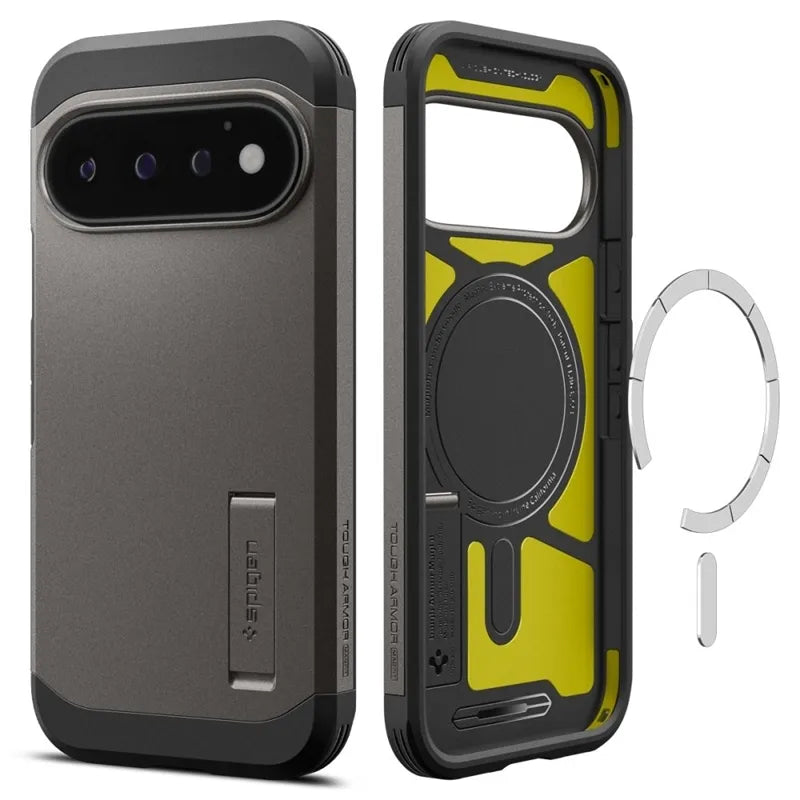 Spigen Tough Armor Mag MagSafe – dėklas Google Pixel 11 Pro (Gunmetal)