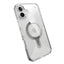 Speck Presidio Perfect-Clear Grip ClickLock & MagSafe – dėklas iPhone 16 Plus (skaidrus / chromuota apdaila / Serene Silver)