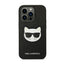 Karl Lagerfeld Saffiano Choupette Head Patch Case dėklas - dėklas iPhone 14 Pro (juodas)