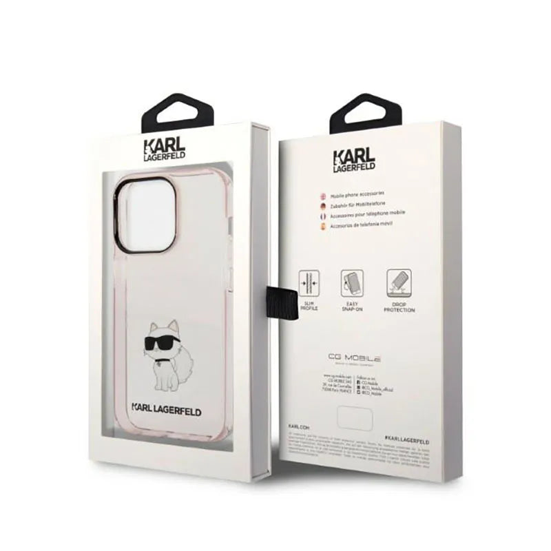 Karl Lagerfeld IML NFT Choupette – dėklas, skirtas iPhone 14 Pro (rožinis)