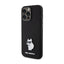 Karl Lagerfeld Silicone Choupette Metal Pin – dėklas iPhone 15 Pro Max (juodas)