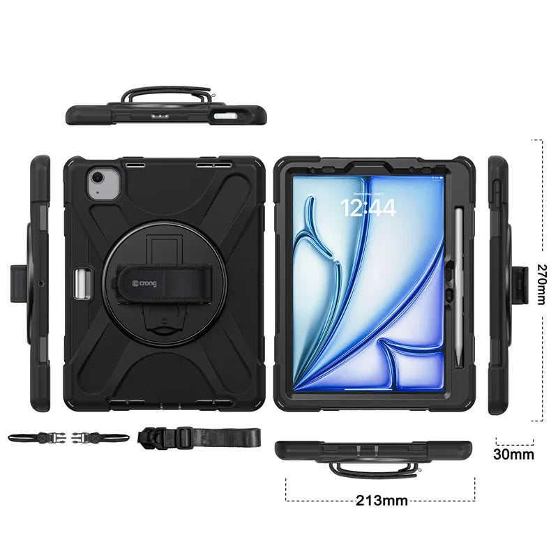Crong Defender Plus – tvirtas dėklas, skirtas iPad Air 11” (2026–2024) / iPad Air 10.9” (5–4 kartos)