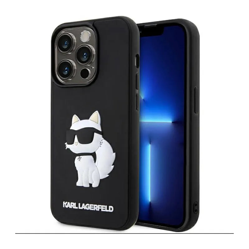 Karl Lagerfeld 3D Rubber NFT Choupette - Dėklas iPhone 14 Pro (juodas)