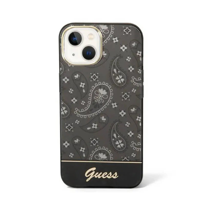 Guess Bandana Paisley – dėklas iPhone 14 Plus (juodas)
