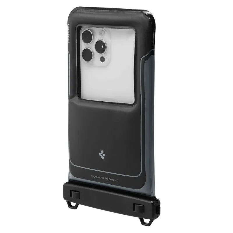 Spigen A611P universalus vandeniui atsparus plaukiojantis dėklas, 2 vnt. – vandeniui atsparus dėklas išmaniesiems telefonams iki 6,9" (matinis juodas)