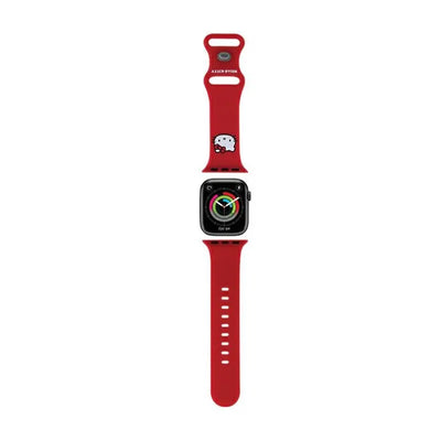 Hello Kitty silikoninė Kitty Head apyrankė Apple Watch 38/40/41 mm laikrodžiui (raudona)