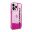 „Karl Lagerfeld Liquid Glitter Translucent Elongated Logo“ dėklas – dėklas, skirtas „iPhone 14 Pro Max“ (rožinis)