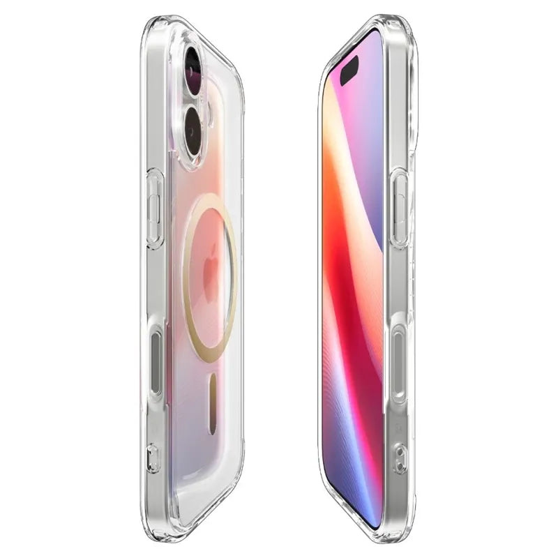 Spigen Ultra Hybrid Mag MagSafe – dėklas iPhone 17 (skaidrus/auksinis)