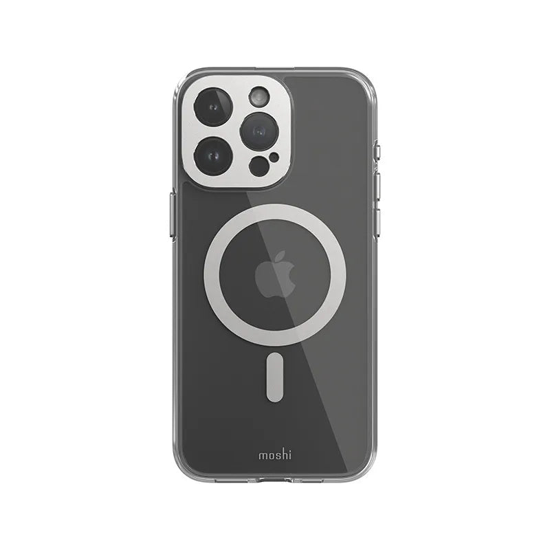 Moshi iGlaze MagSafe – dėklas iPhone 15 Pro Max (Luna Silver)