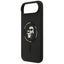 Karl Lagerfeld Silicone Karl & Choupette Ring MagSafe – dėklas iPhone Air (juodas)