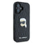 Karl Lagerfeld Monogram Karl Head Pin – dėklas iPhone 16 (juodas)