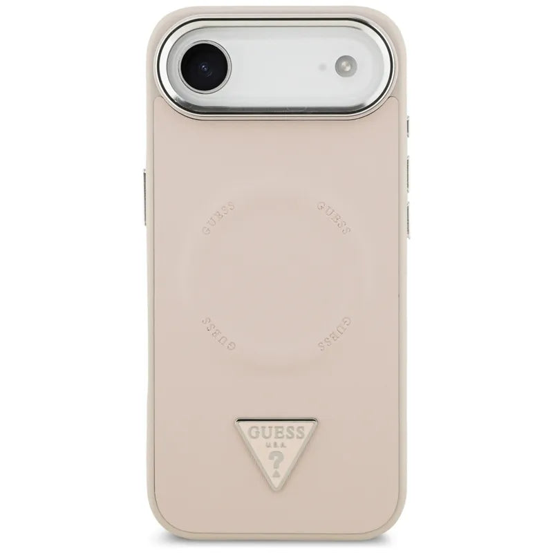 Guess Triangle Logo MagSafe – dėklas iPhone Air (rožinis)