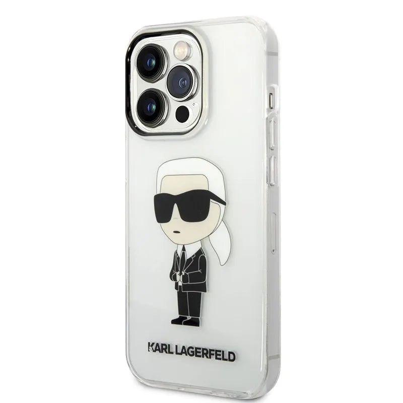 Karl Lagerfeld IML NFT Ikonik – dėklas iPhone 14 Pro (skaidrus)