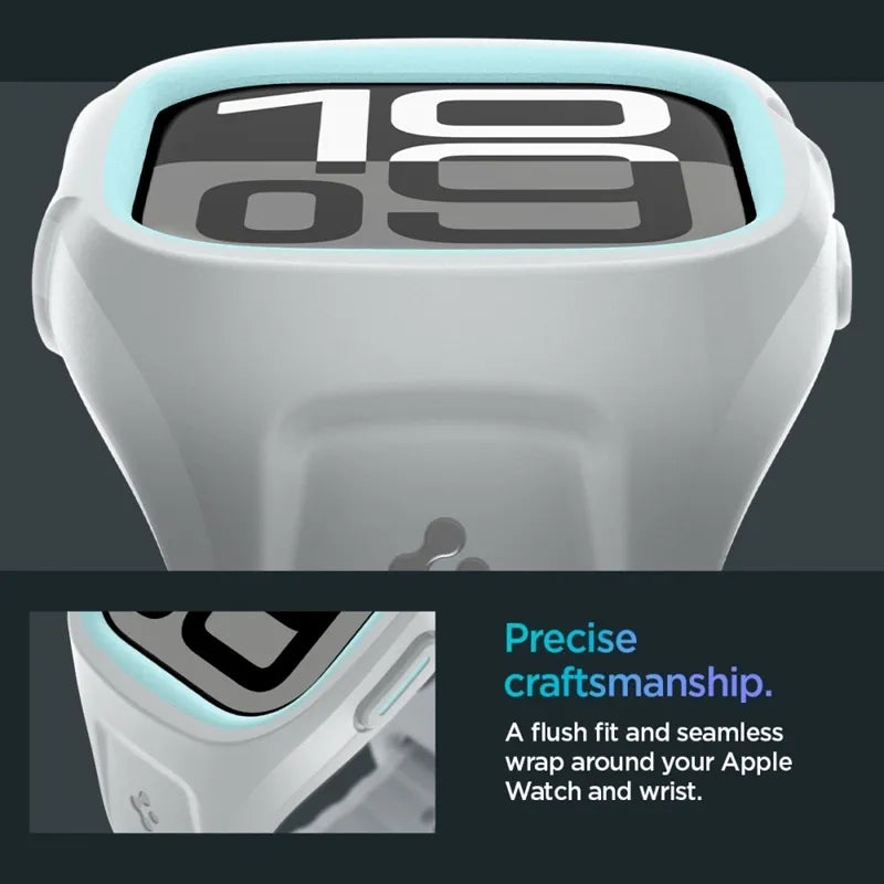Spigen Liquid Air Pro – dirželis su korpusu, skirtas Apple Watch 10 46 mm (pilkas)