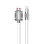 WEKOME WDC-186 Wingle serija – USB-A į Lightning greitojo įkrovimo 1 m jungiamasis laidas (baltas)