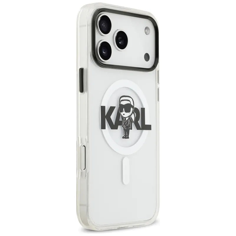 Karl Lagerfeld IML Karl Sketch Logo MagSafe – dėklas iPhone 17 Pro Max (skaidrus)