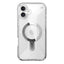 Speck Presidio Perfect-Clear Grip ClickLock & MagSafe – dėklas iPhone 16 Plus (skaidrus / chromuota apdaila / Serene Silver)
