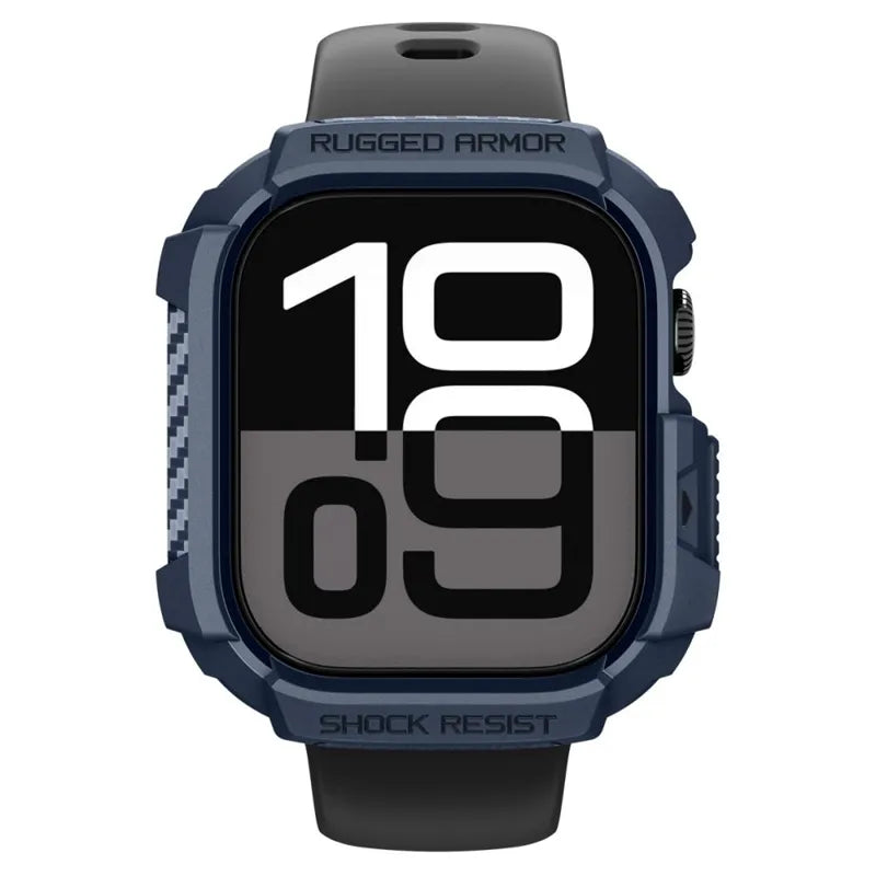 Spigen Rugged Armor V2 – dėklas Apple Watch 10/11 42 mm (tamsiai mėlynas)