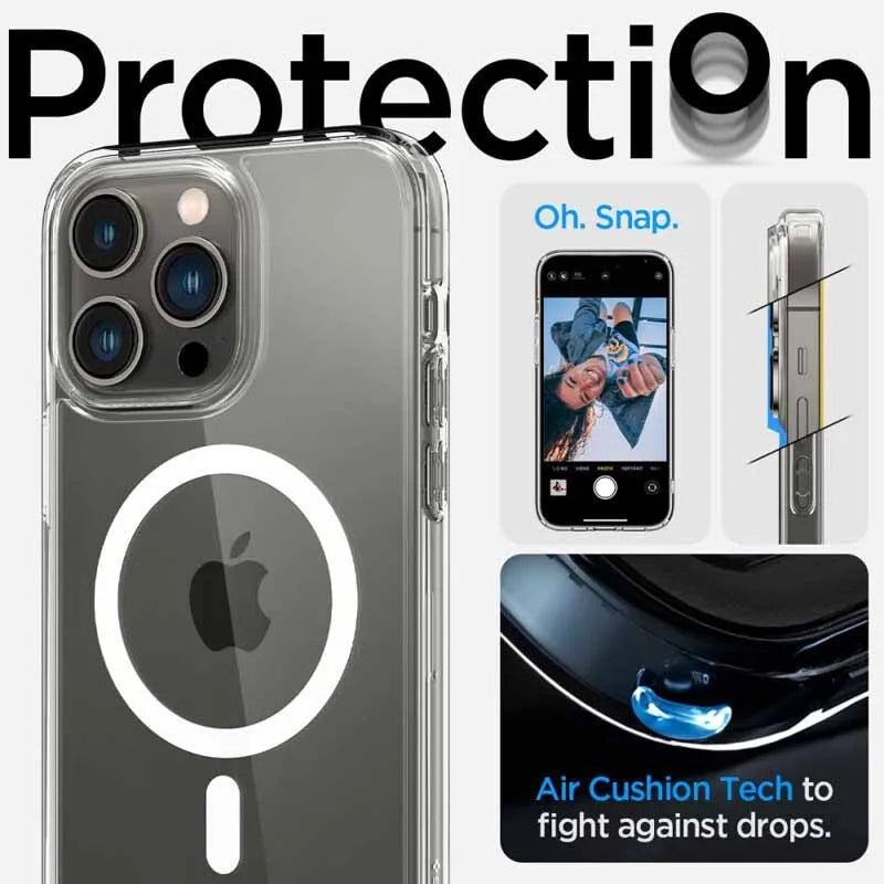 Spigen Ultra Hybrid Mag MagSafe – dėklas skirtas iPhone 14 Pro (baltas)