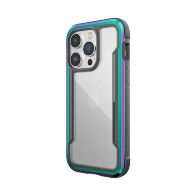 X-Doria Raptic Shield – aliumininis dėklas iPhone 14 Pro (atlaiko kritimą iš 3m aukščio) (vaivorykštinis)